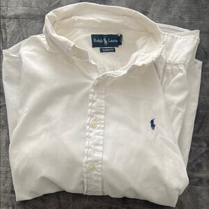 Ralph Lauren White Button Down Shirt Long Sleeve XL Mens Good Condition